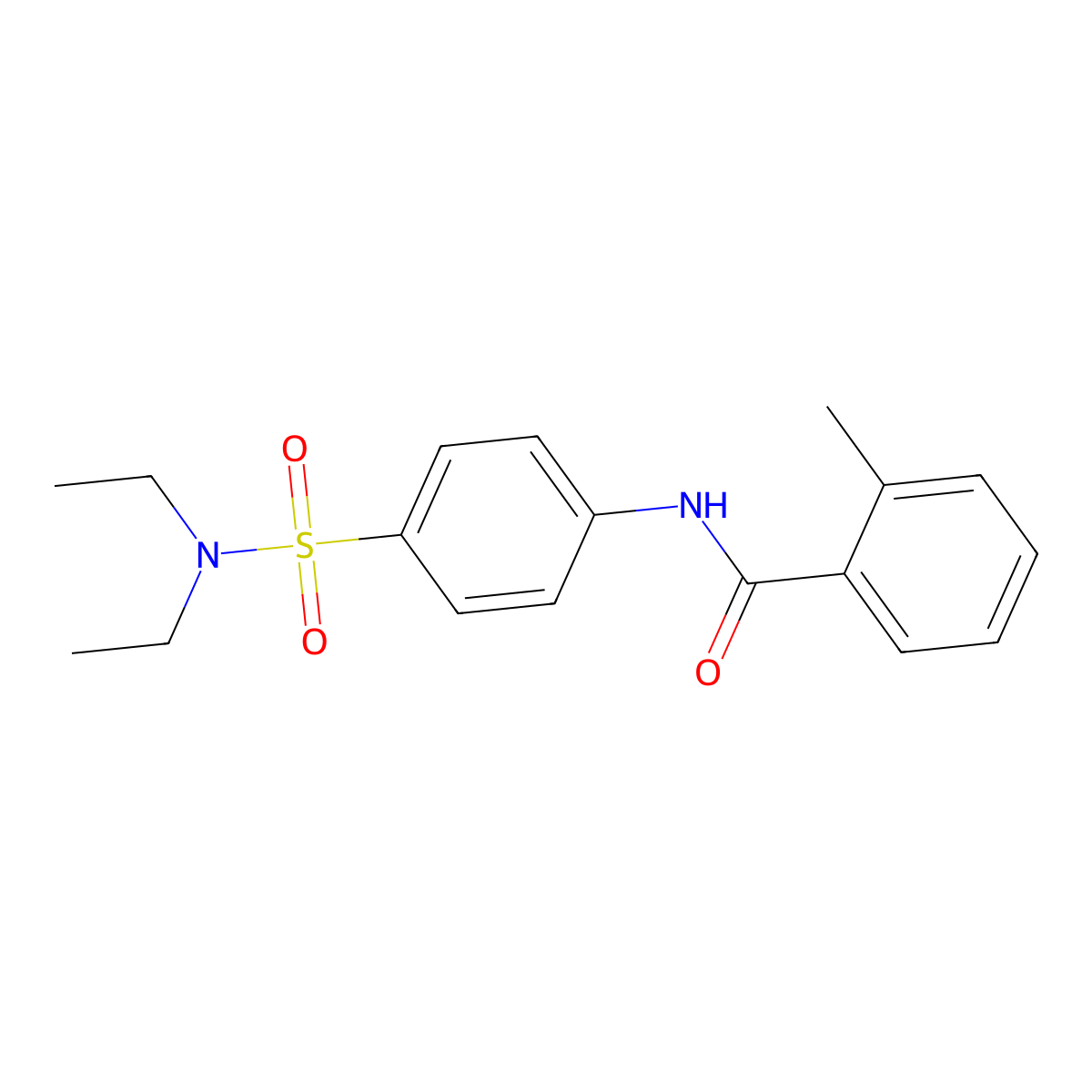 N-[4-(diethylsulfamoyl)phenyl]-2-methylbenzamide molecular structure, CAS 315670-97-4