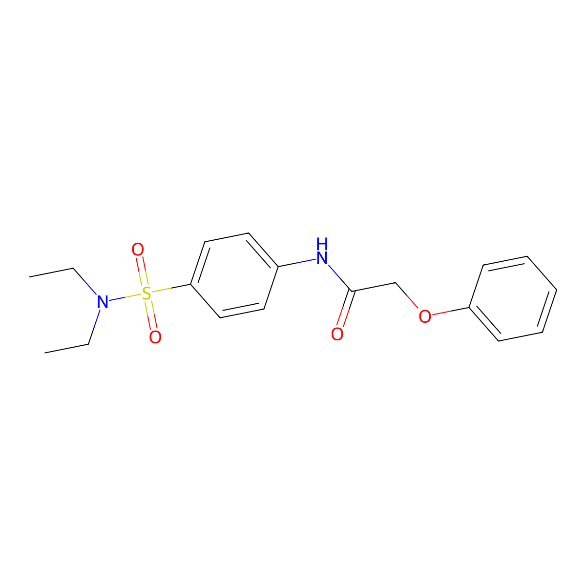 N-{4-[(diethylamino)sulfonyl]phenyl}-2-phenoxyacetamide molecular structure, CAS 315670-99-6
