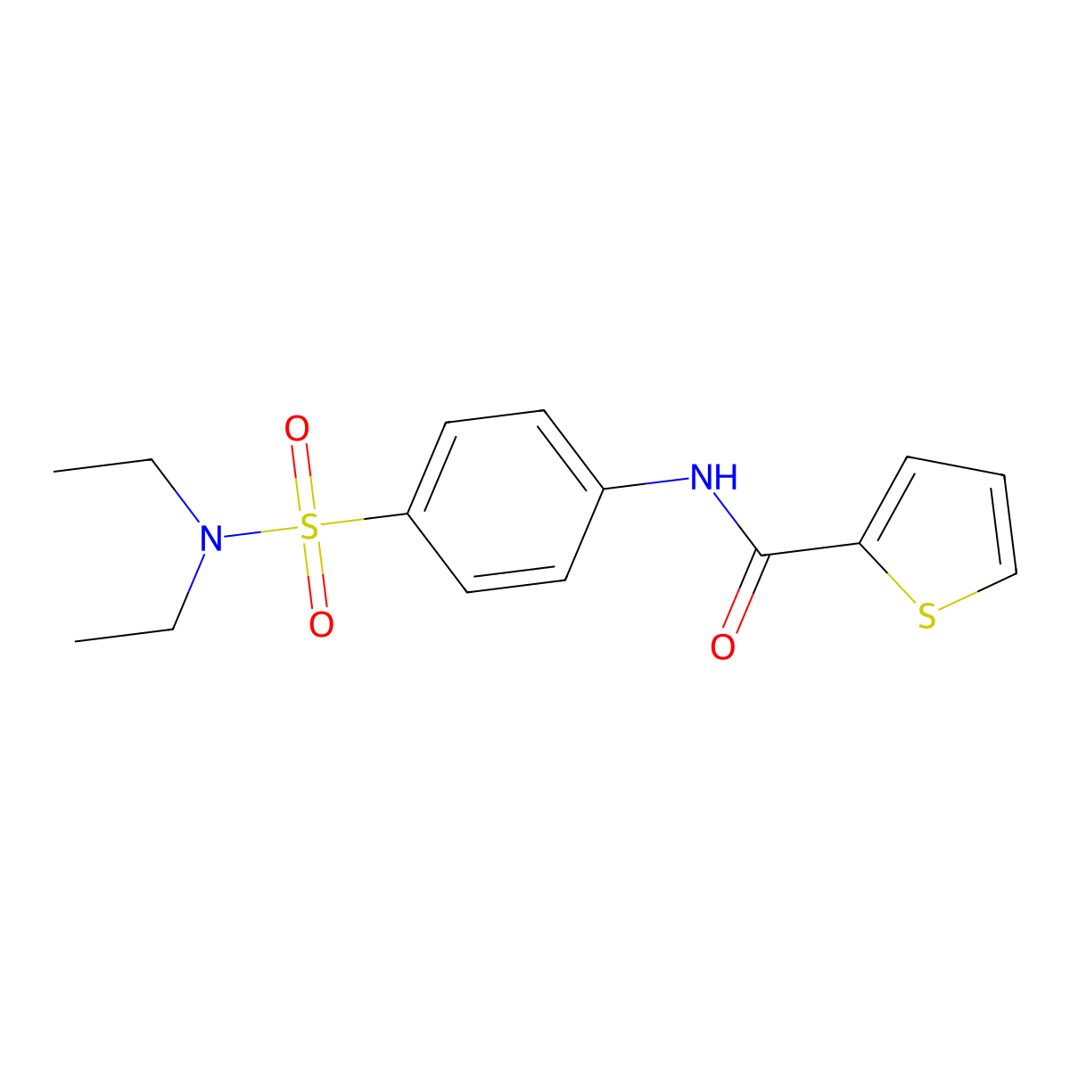 N-[4-(diethylsulfamoyl)phenyl]thiophene-2-carboxamide molecular structure, CAS 315671-02-4