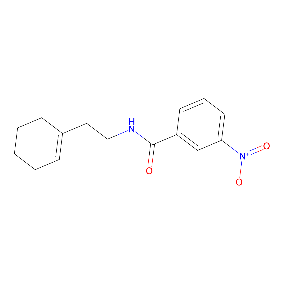 N-[2-(cyclohexen-1-yl)ethyl]-3-nitrobenzamide molecular structure, CAS 315671-03-5
