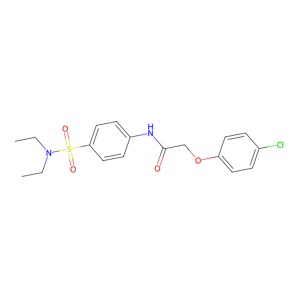 2-(4-chlorophenoxy)-N-[4-(diethylsulfamoyl)phenyl]acetamide molecular structure, CAS 315671-08-0