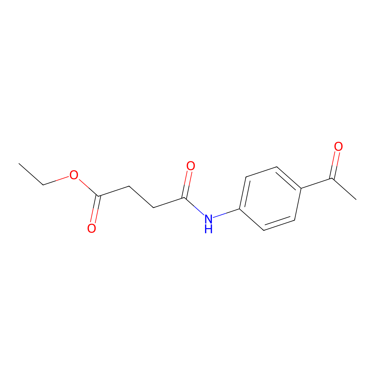 Ethyl 3-[(4-acetylphenyl)carbamoyl]propanoate molecular structure, CAS 315671-09-1