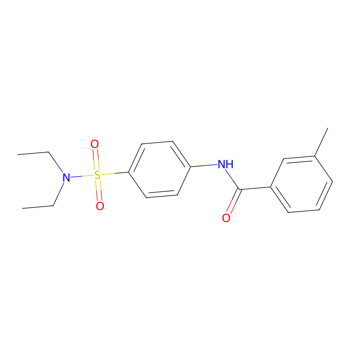 N-[4-(diethylsulfamoyl)phenyl]-3-methylbenzamide molecular structure, CAS 315671-15-9
