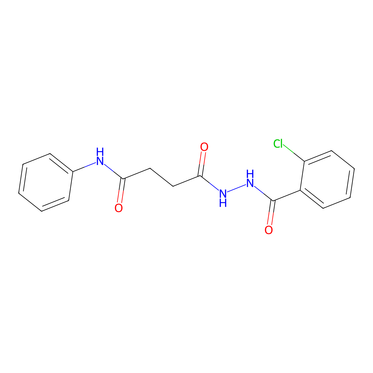4-[2-(2-chlorobenzoyl)hydrazino]-4-oxo-N-phenylbutanamide molecular structure, CAS 315671-19-3