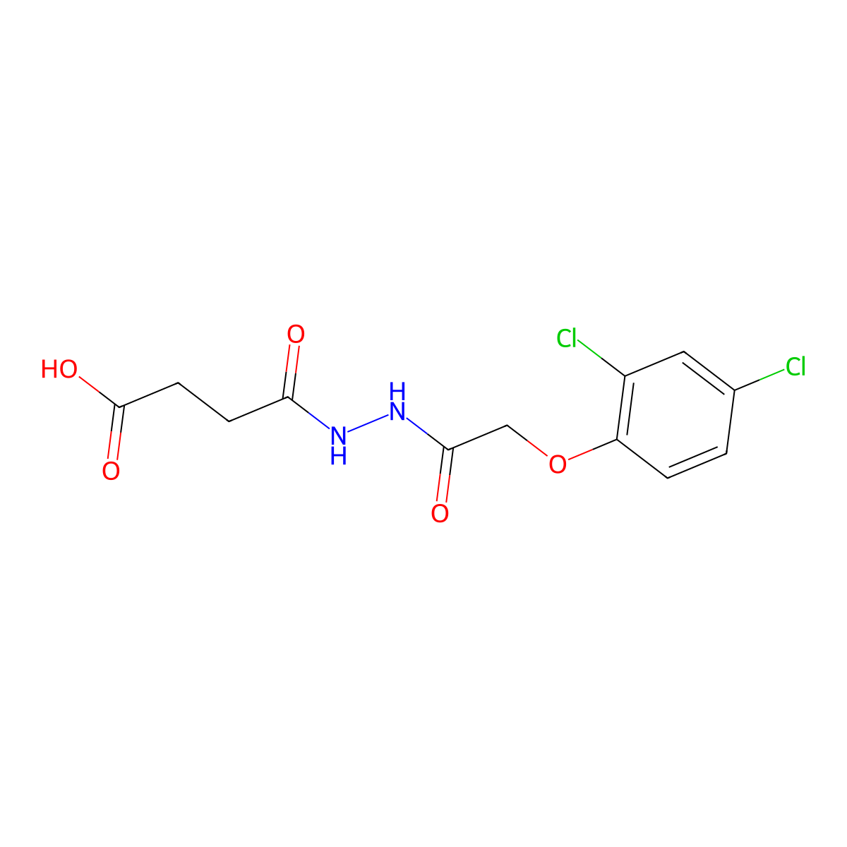 4-{2-[(2,4-Dichlorophenoxy)acetyl]hydrazino}-4-oxobutanoic acid molecular structure, CAS 315671-37-5