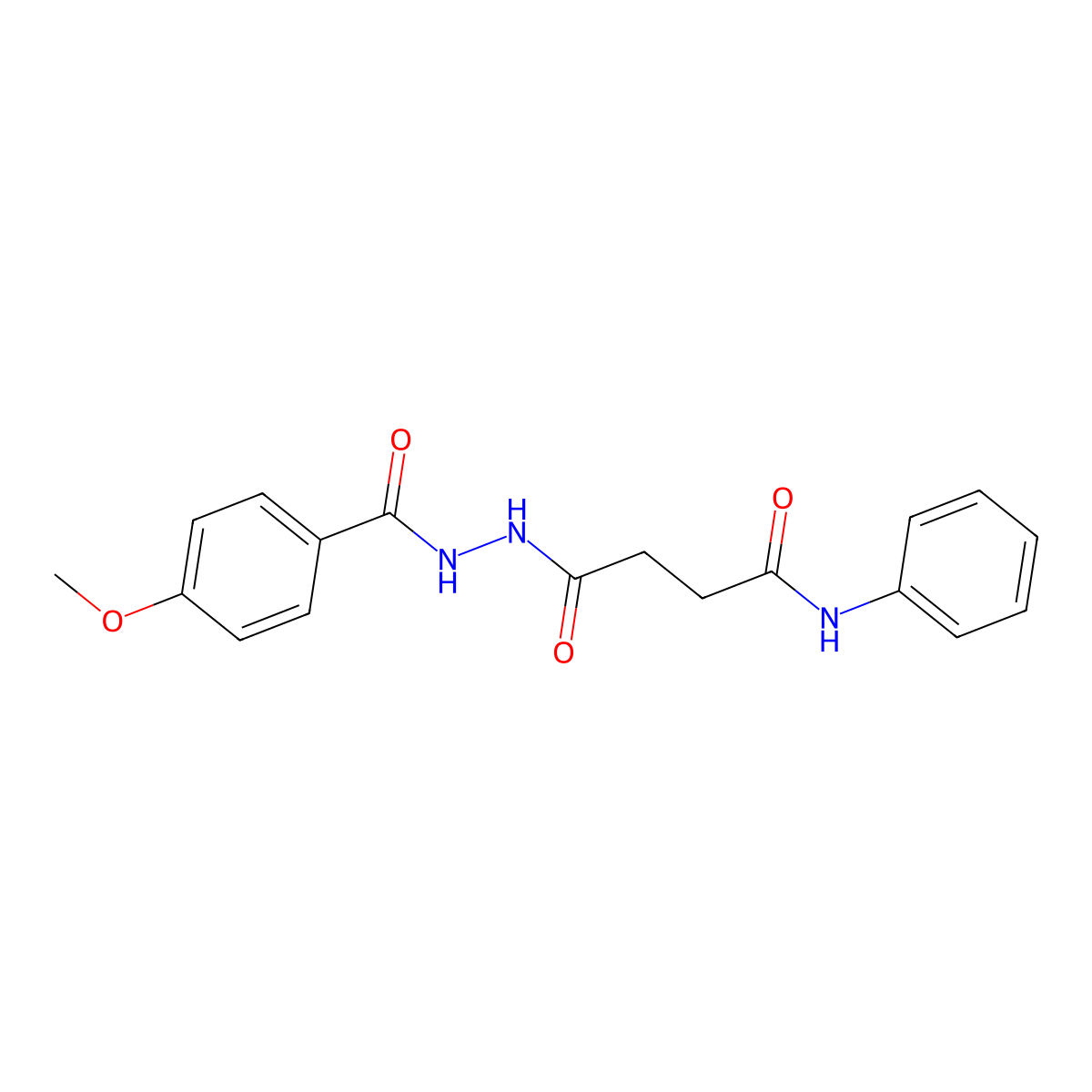 4-[2-(4-methoxybenzoyl)hydrazino]-4-oxo-N-phenylbutanamide molecular structure, CAS 315671-41-1