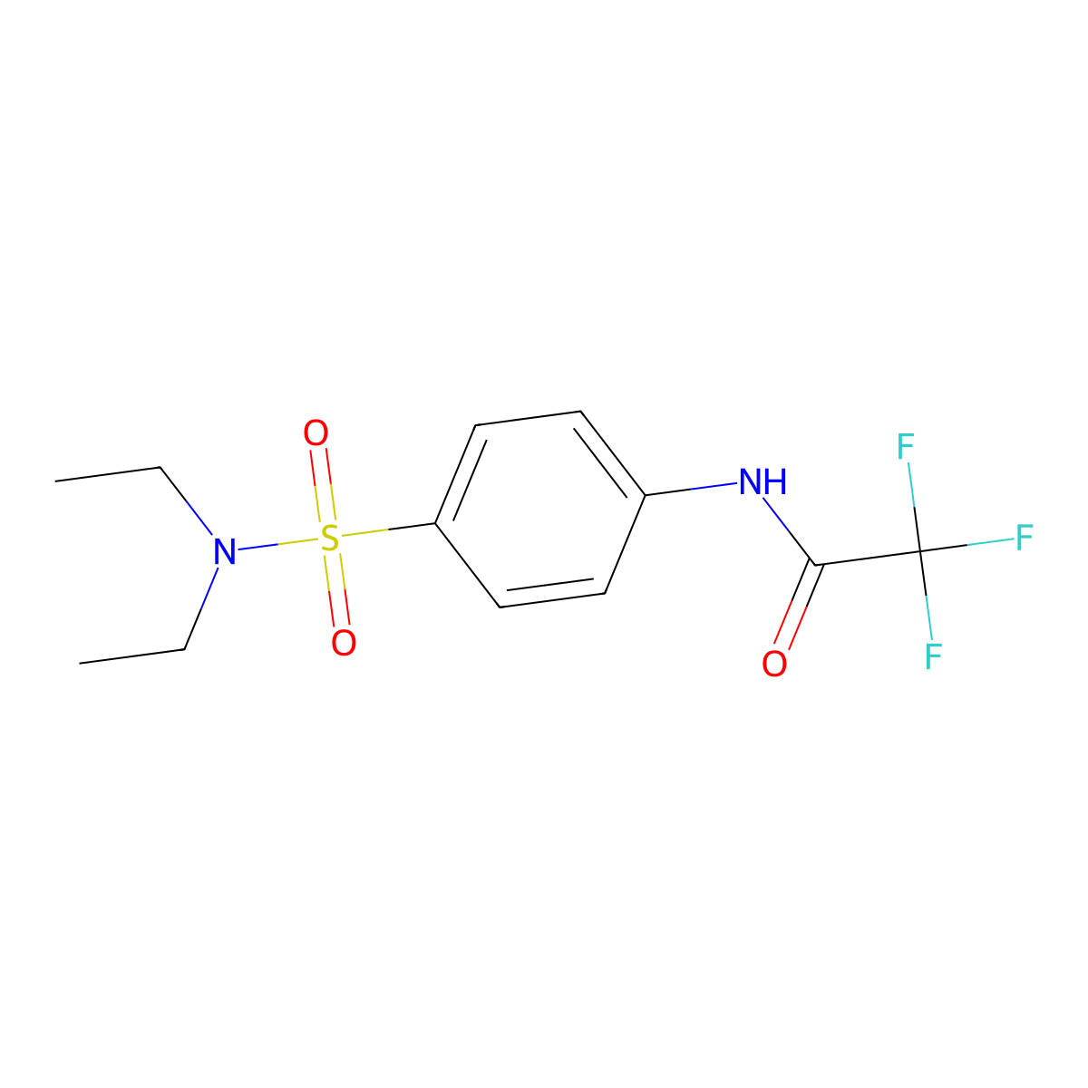 N-[4-(diethylsulfamoyl)phenyl]-2,2,2-trifluoroacetamide molecular structure, CAS 315671-42-2