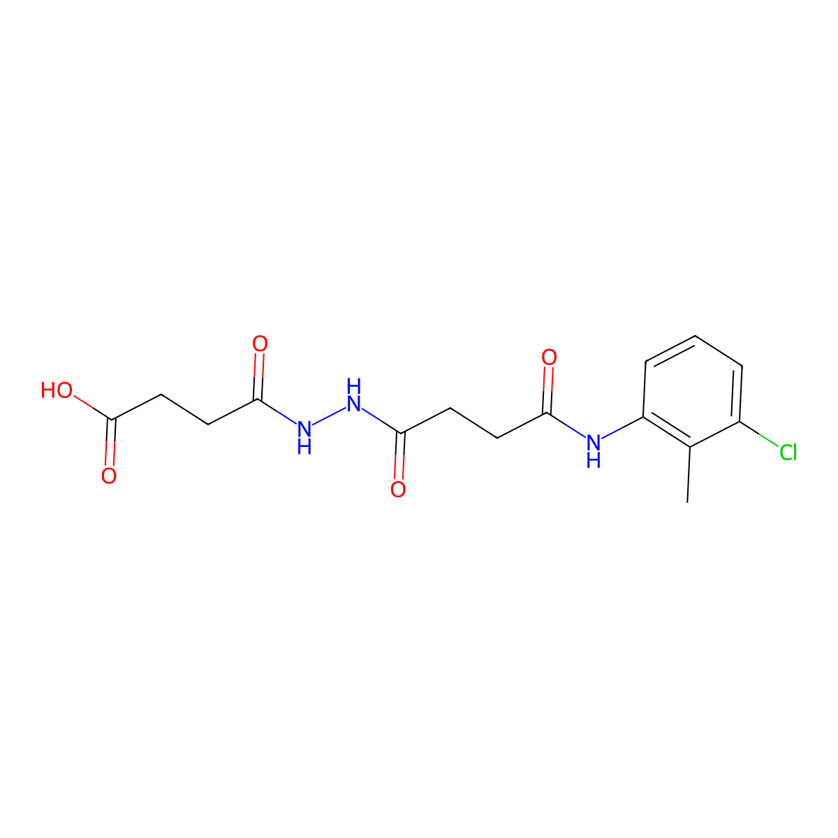 4-(2-{4-[(3-Chloro-2-methylphenyl)amino]-4-oxobutanoyl}hydrazino)-4-oxobutanoic acid molecular structure, CAS 315671-43-3