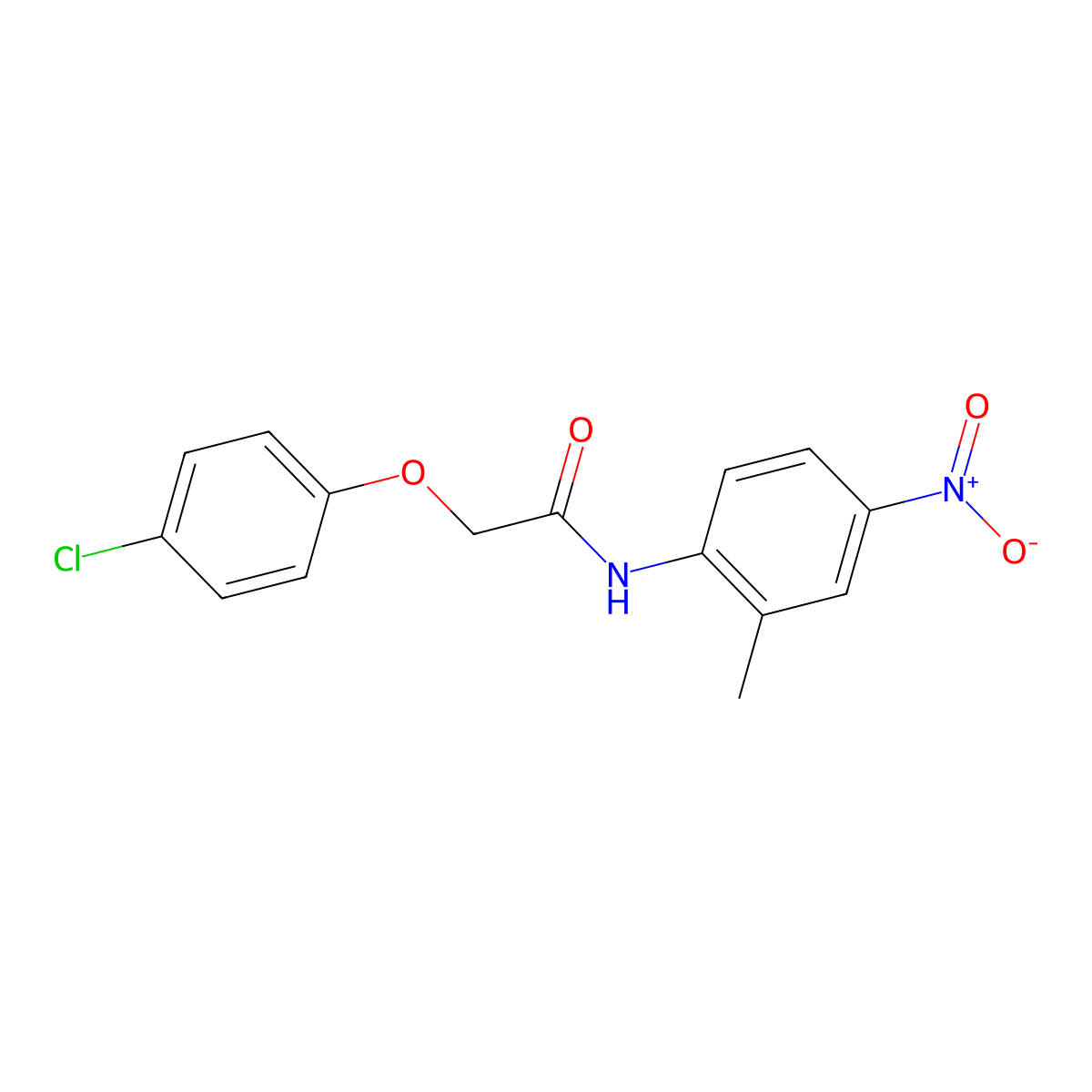 2-(4-chlorophenoxy)-N-(2-methyl-4-nitrophenyl)acetamide molecular structure, CAS 315671-52-4
