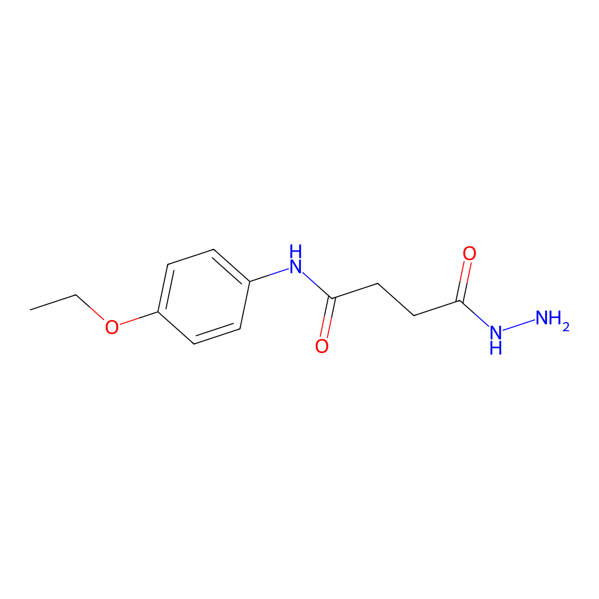 N-(4-Ethoxyphenyl)-4-hydrazino-4-oxobutanamide molecular structure, CAS 315672-07-2