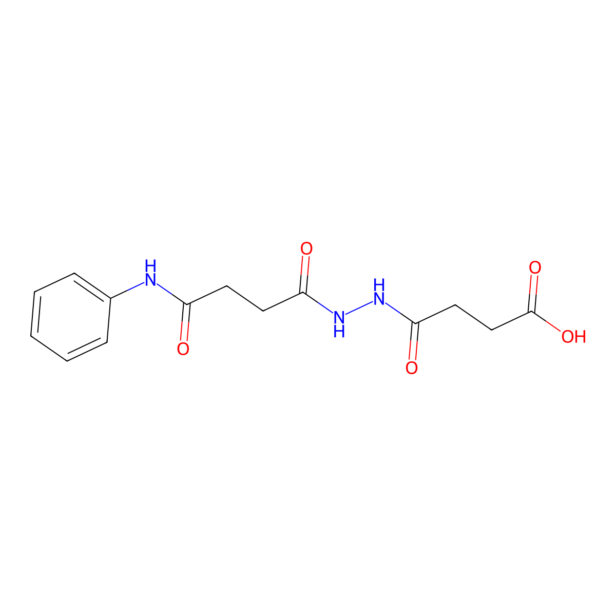 4-[2-(4-Anilino-4-oxobutanoyl)hydrazino]-4-oxobutanoic acid molecular structure, CAS 315672-29-8