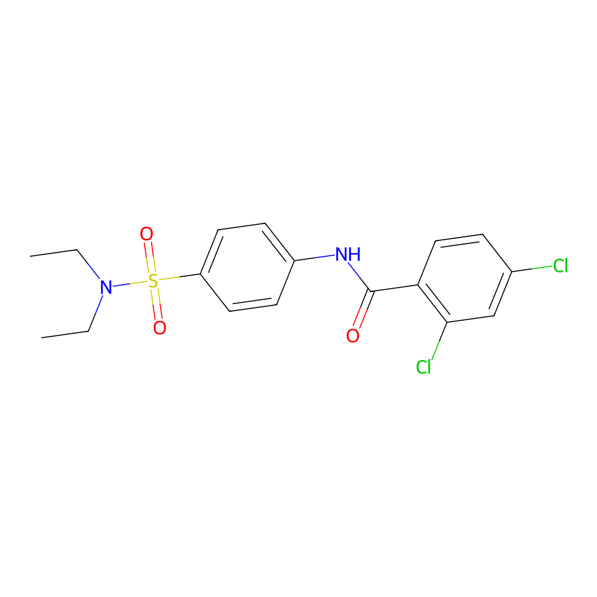 2,4-dichloro-N-[4-(diethylsulfamoyl)phenyl]benzamide molecular structure, CAS 315672-32-3