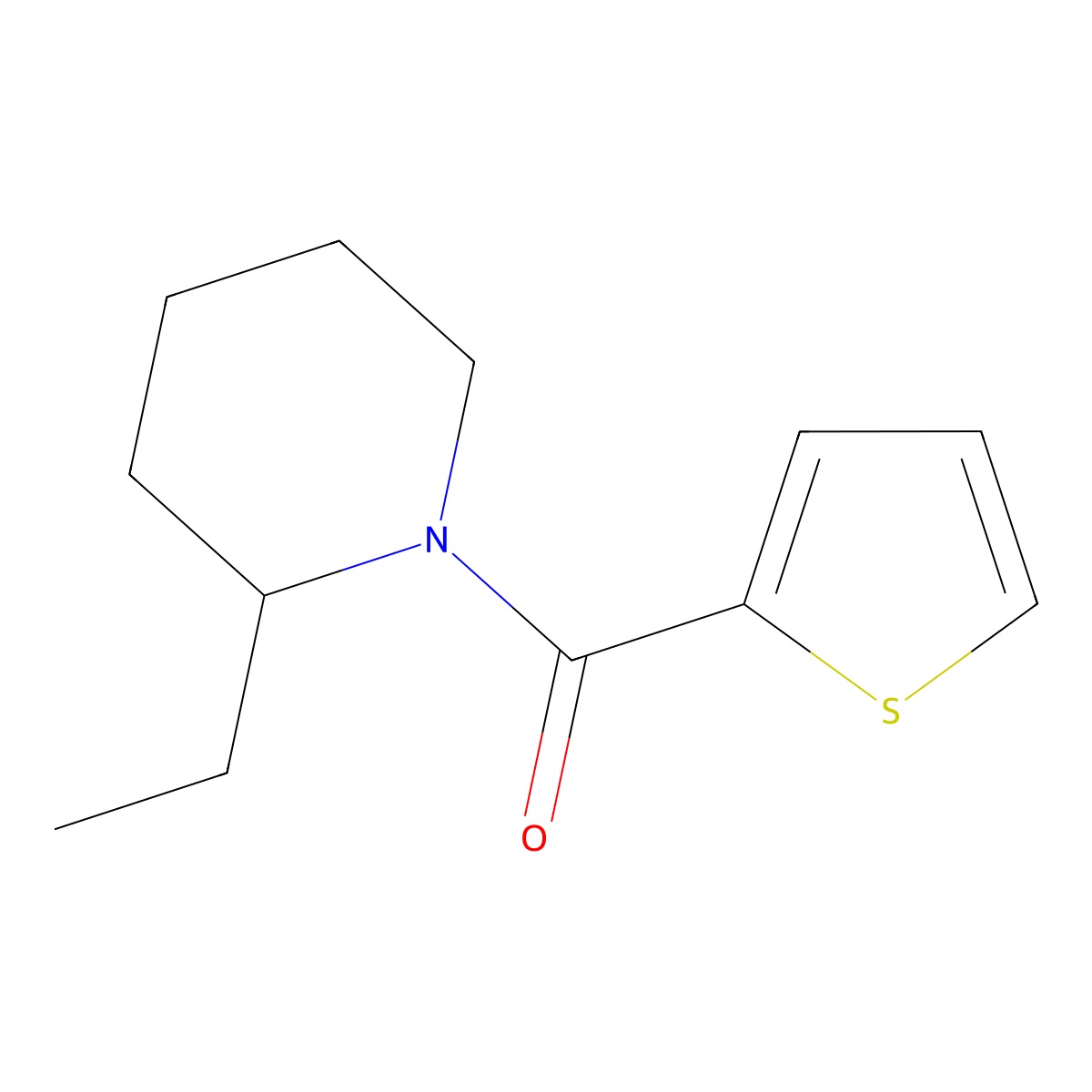(2-Ethylpiperidin-1-yl)-thiophen-2-ylmethanone molecular structure, CAS 315672-38-9