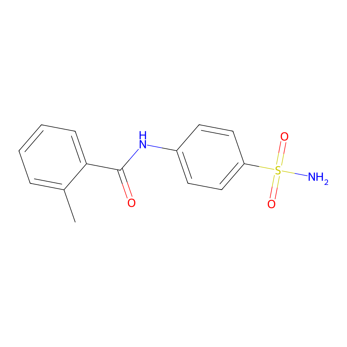 2-methyl-N-(4-sulfamoylphenyl)benzamide molecular structure, CAS 315672-55-0
