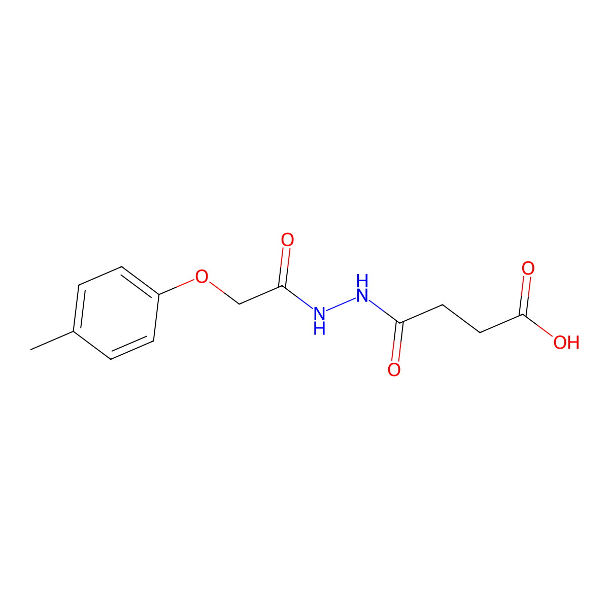 4-{2-[(4-Methylphenoxy)acetyl]hydrazino}-4-oxobutanoic acid molecular structure, CAS 315672-82-3