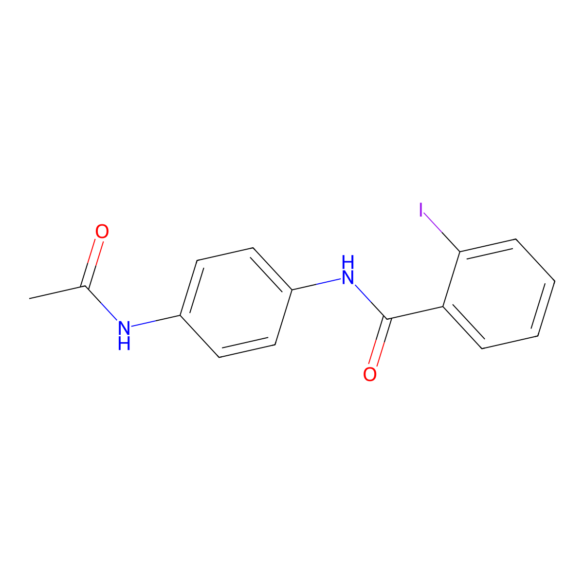 N-[4-(acetylamino)phenyl]-2-iodobenzamide molecular structure, CAS 315672-94-7