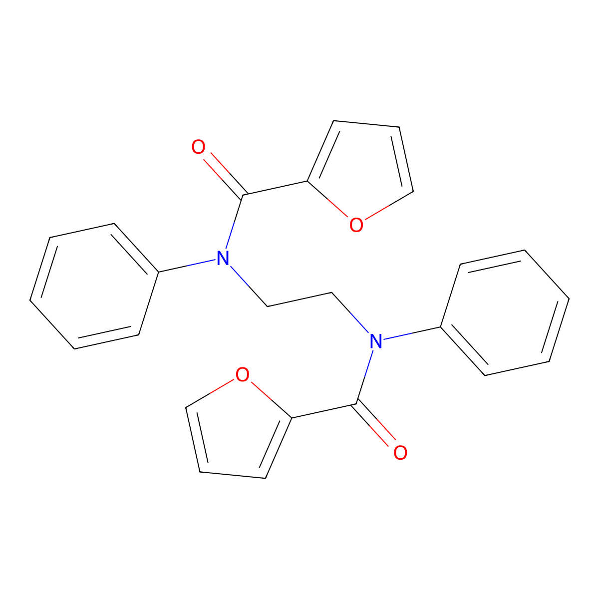 N-[2-(2-furoylanilino)ethyl]-N-phenyl-2-furamide molecular structure, CAS 315673-48-4