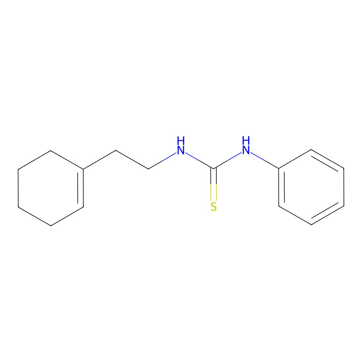 1-[2-(Cyclohexen-1-yl)ethyl]-3-phenylthiourea molecular structure, CAS 315675-21-9
