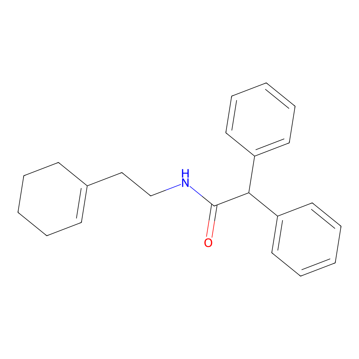 N-[2-(1-cyclohexen-1-yl)ethyl]-2,2-diphenylacetamide molecular structure, CAS 315675-22-0