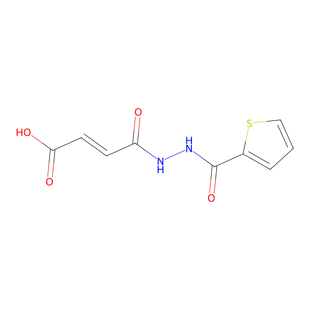 (E)-4-Oxo-4-[2-(2-thienylcarbonyl)hydrazino]-2-butenoic acid molecular structure, CAS 315675-38-8