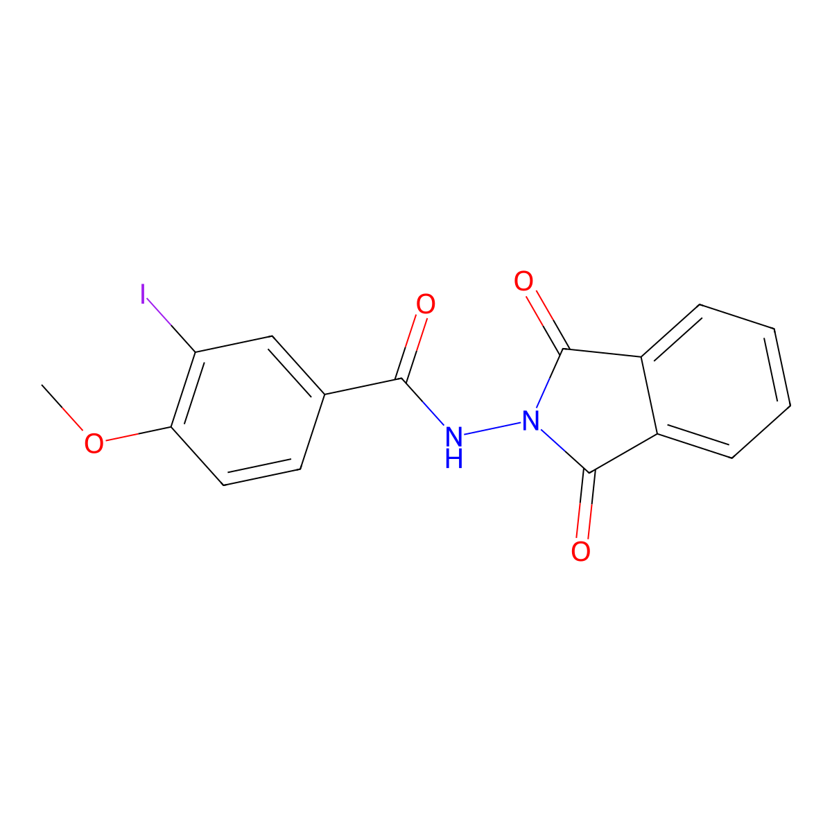 N-(1,3-dioxo-1,3-dihydro-2H-isoindol-2-yl)-3-iodo-4-methoxybenzamide molecular structure, CAS 315675-46-8