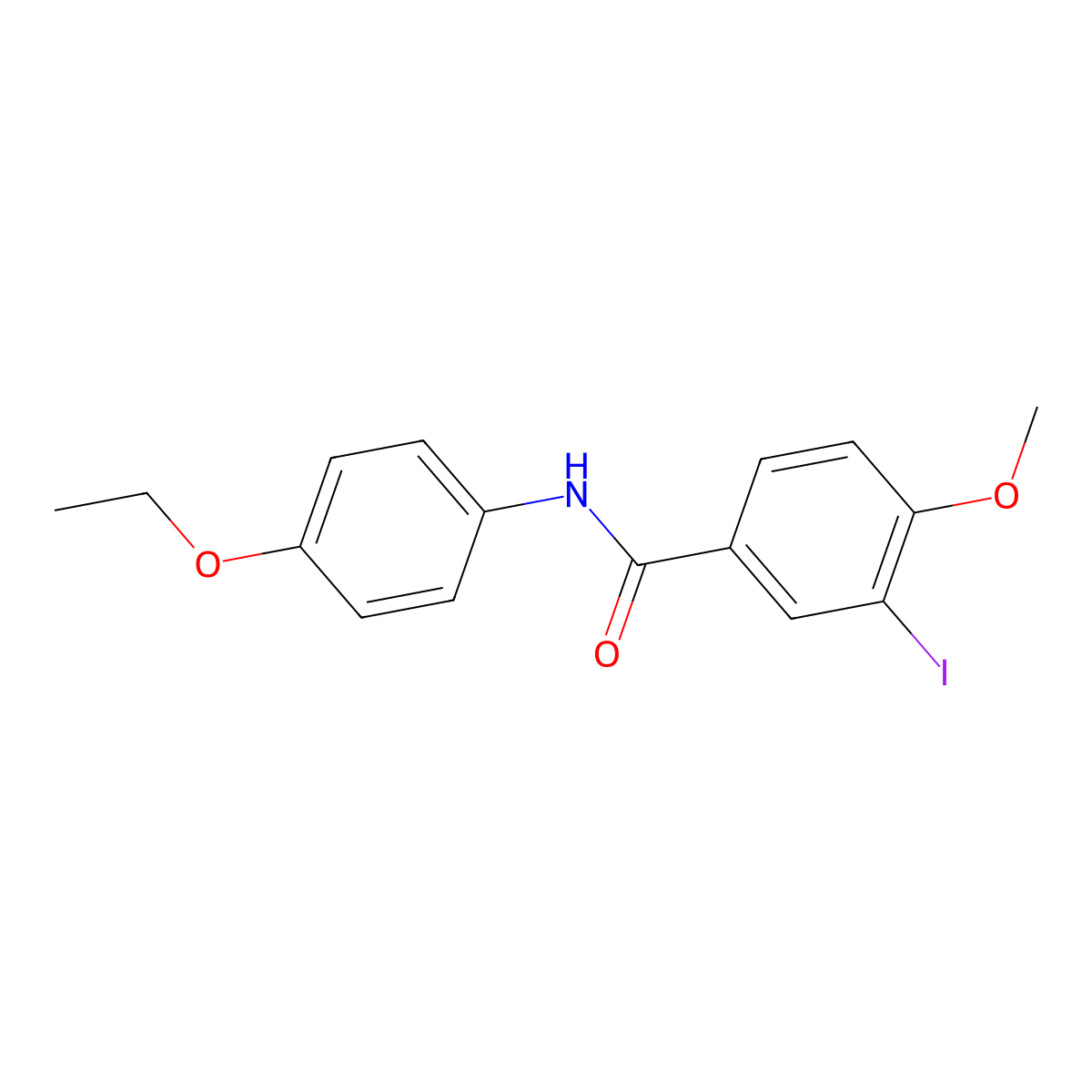N-(4-ethoxyphenyl)-3-iodo-4-methoxybenzamide molecular structure, CAS 315675-58-2