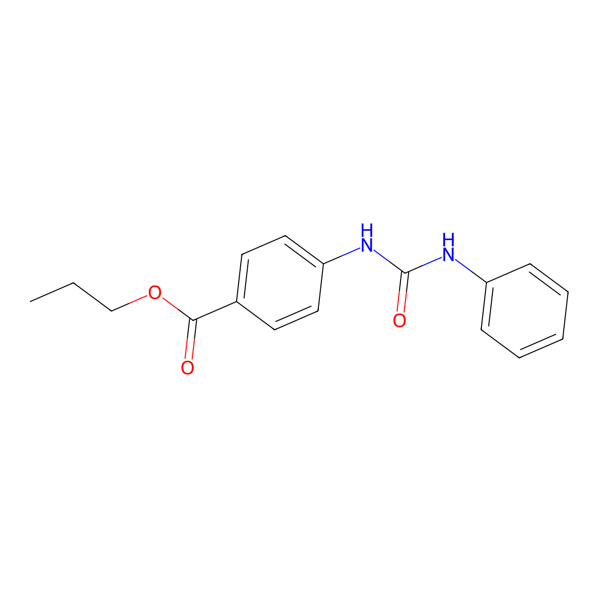 Propyl 4-[(anilinocarbonyl)amino]benzoate molecular structure, CAS 315675-61-7