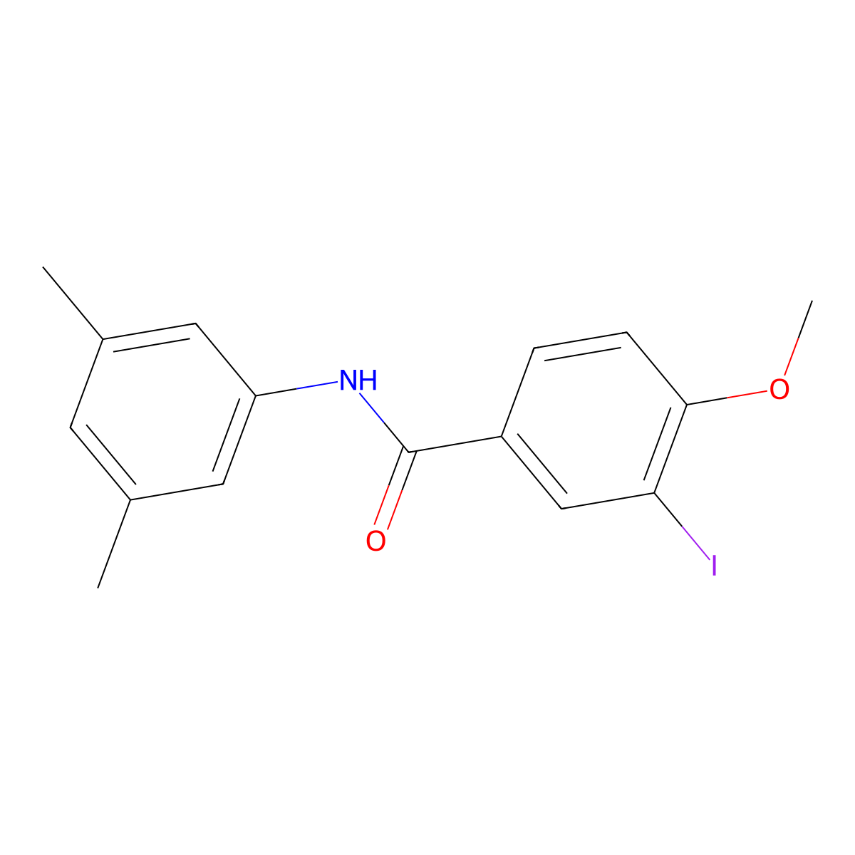 N-(3,5-dimethylphenyl)-3-iodo-4-methoxybenzamide molecular structure, CAS 315675-63-9