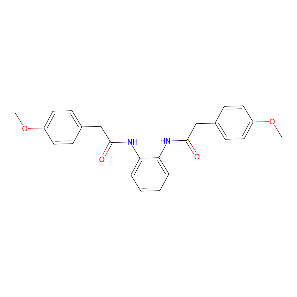 2-(4-methoxyphenyl)-N-[2-[[2-(4-methoxyphenyl)acetyl]amino]phenyl]acetamide molecular structure, CAS 315675-67-3