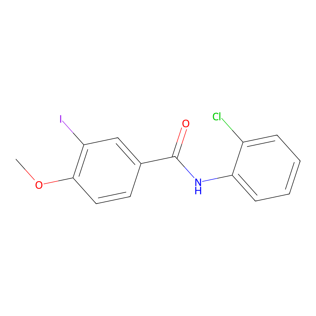 N-(2-chlorophenyl)-3-iodo-4-methoxybenzamide molecular structure, CAS 315675-70-8
