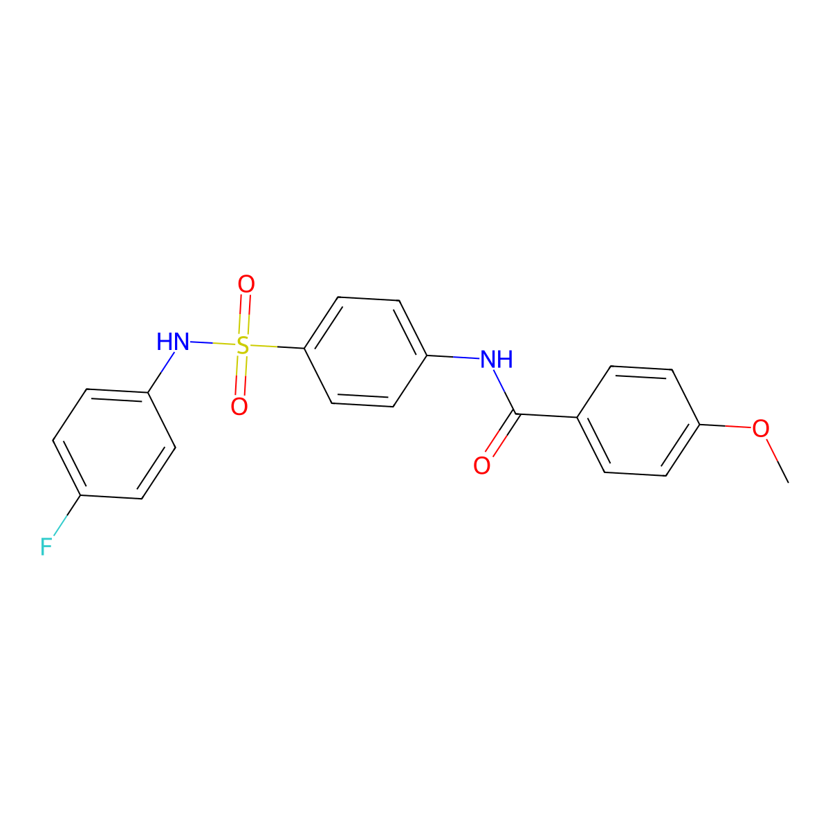 N-(4-{[(4-fluorophenyl)amino]sulfonyl}phenyl)-4-methoxybenzamide molecular structure, CAS 315675-79-7