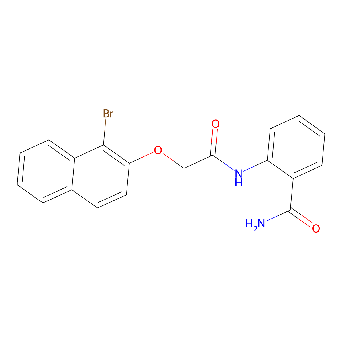 2-({[(1-Bromo-2-naphthyl)oxy]acetyl}amino)benzamide molecular structure, CAS 315675-86-6