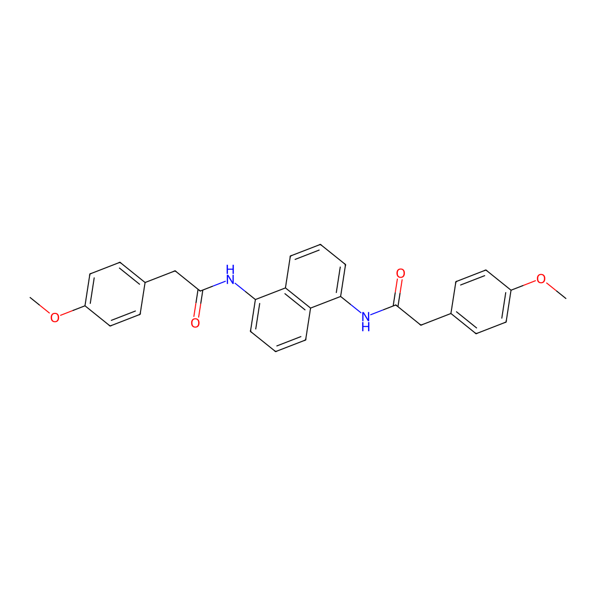 2-(4-methoxyphenyl)-N-[5-[[2-(4-methoxyphenyl)acetyl]amino]naphthalen-1-yl]acetamide molecular structure, CAS 315675-93-5