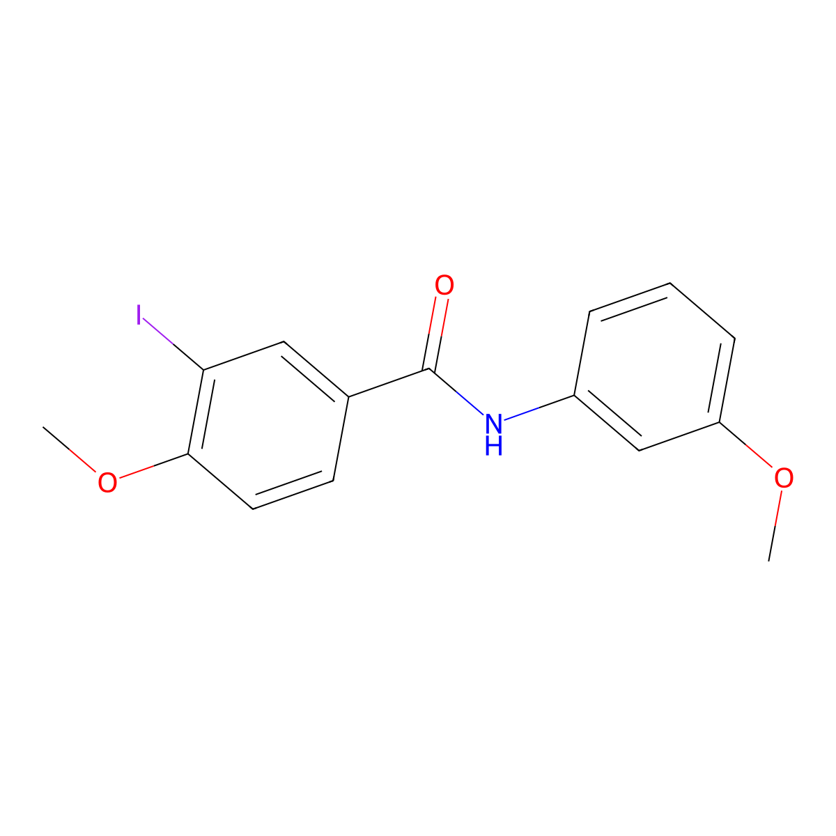 3-iodo-4-methoxy-N-(3-methoxyphenyl)benzamide molecular structure, CAS 315675-94-6