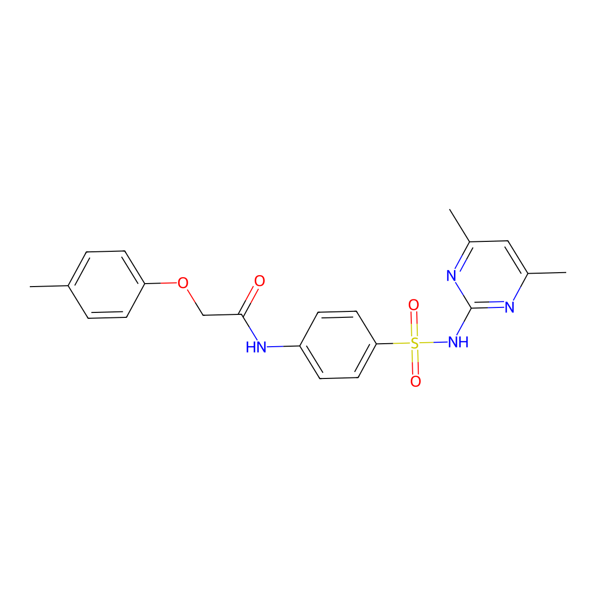 N-[4-(4,6-Dimethyl-pyrimidin-2-ylsulfamoyl)-phenyl]-2-p-tolyloxy-acetamide molecular structure, CAS 315675-96-8