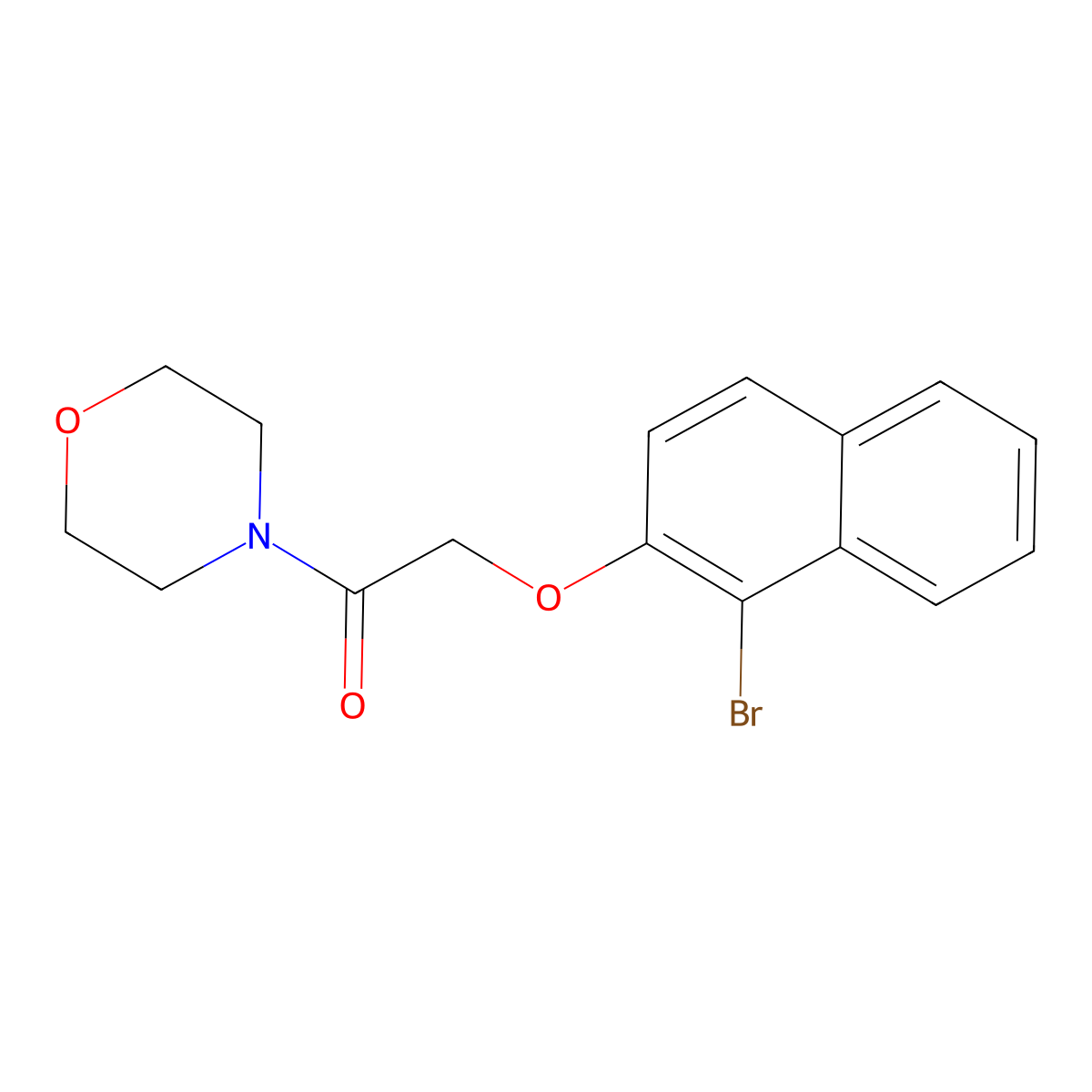4-{[(1-Bromo-2-naphthyl)oxy]acetyl}morpholine molecular structure, CAS 315676-00-7
