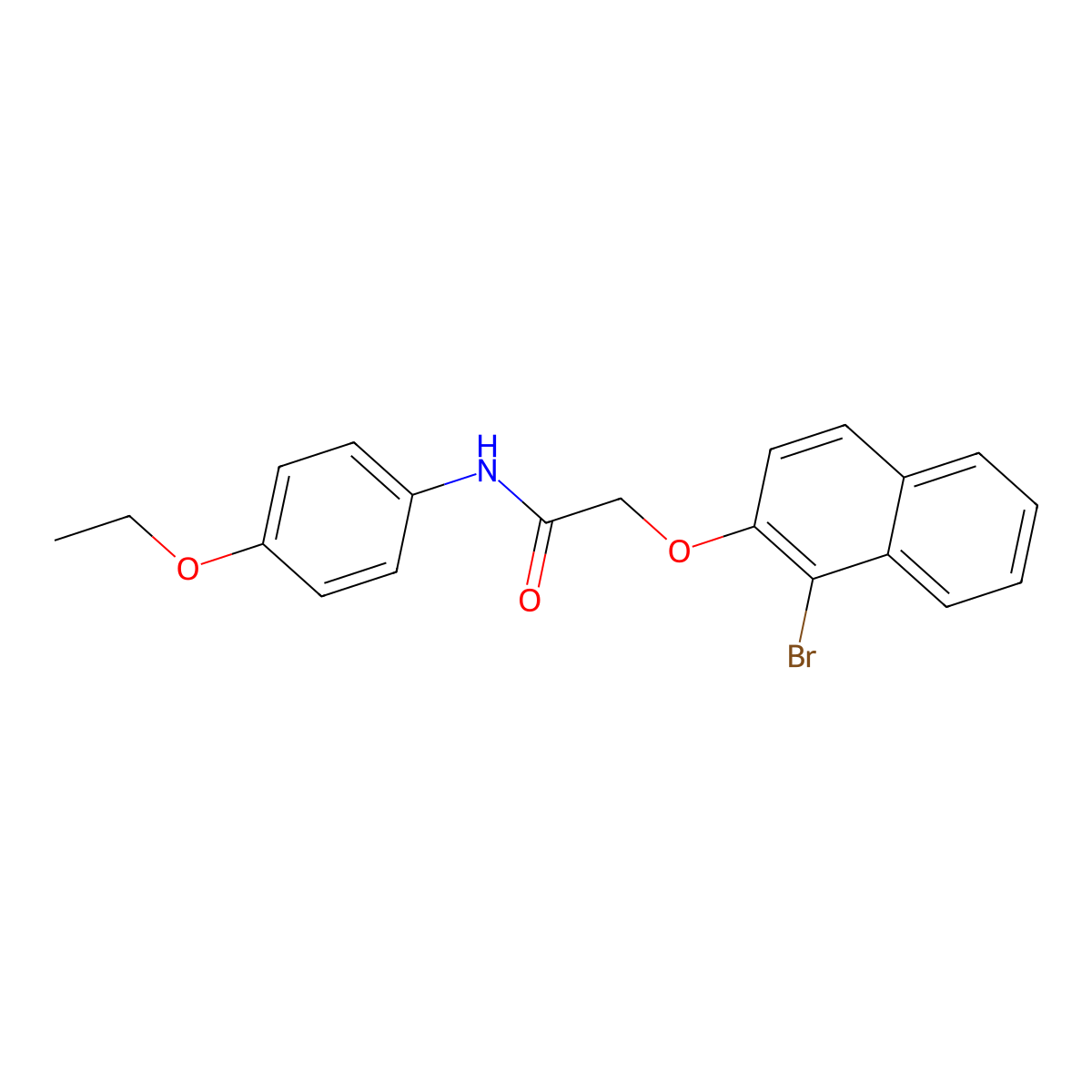 2-[(1-bromo-2-naphthyl)oxy]-N-(4-ethoxyphenyl)acetamide molecular structure, CAS 315676-05-2