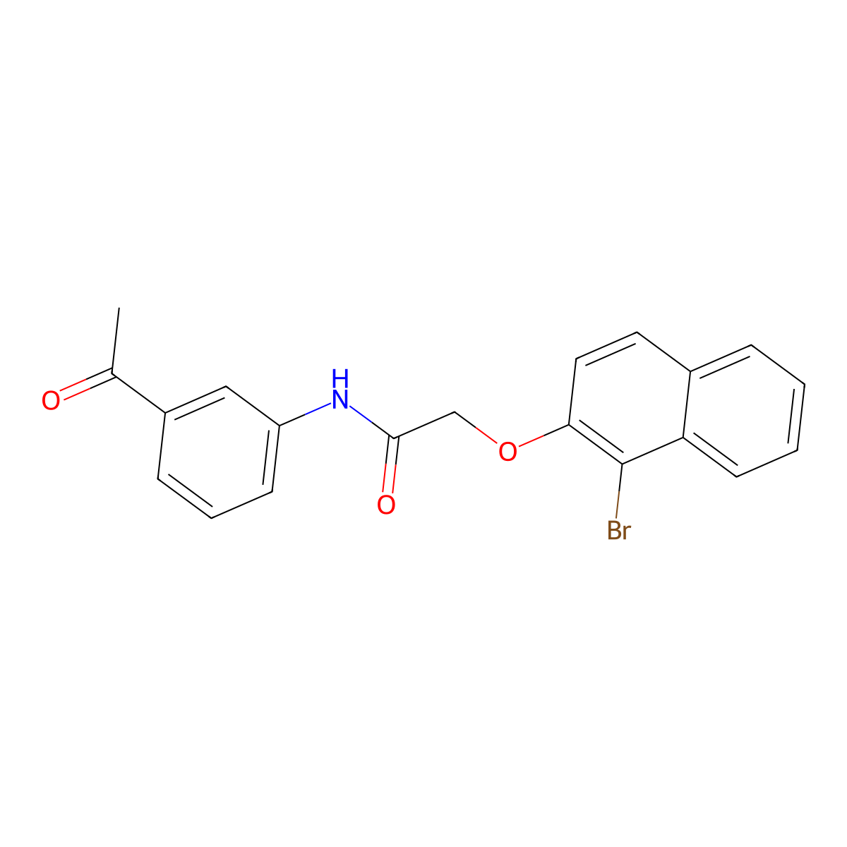 N-(3-acetylphenyl)-2-[(1-bromo-2-naphthyl)oxy]acetamide molecular structure, CAS 315676-09-6