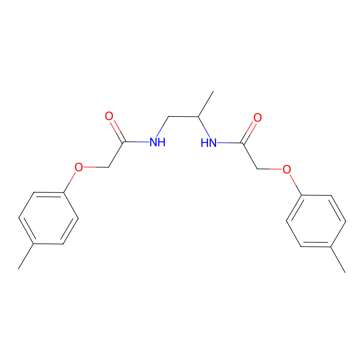 2-(4-methylphenoxy)-N-[2-[[2-(4-methylphenoxy)acetyl]amino]propyl]acetamide molecular structure, CAS 315676-10-9