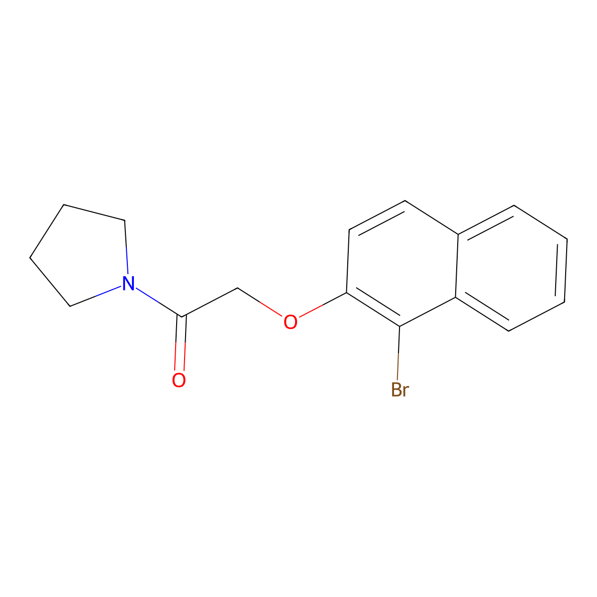 1-{[(1-Bromo-2-naphthyl)oxy]acetyl}pyrrolidine molecular structure, CAS 315676-11-0