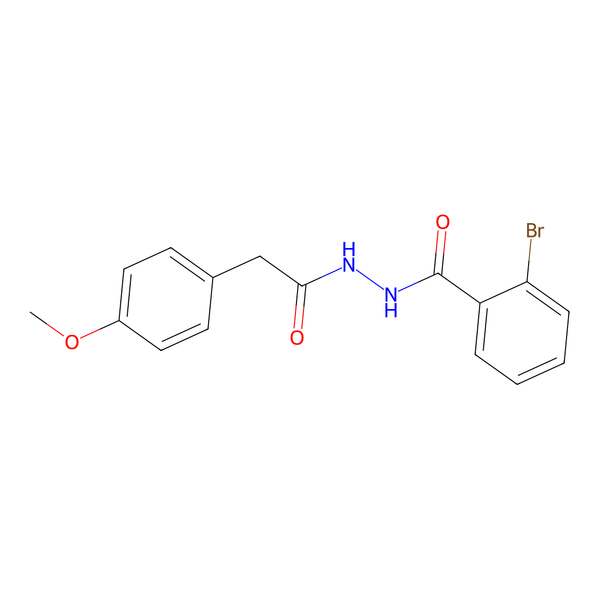 2-bromo-N'-[(4-methoxyphenyl)acetyl]benzohydrazide molecular structure, CAS 315676-16-5