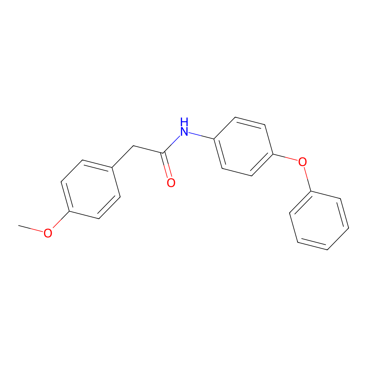 2-(4-methoxyphenyl)-N-(4-phenoxyphenyl)acetamide molecular structure, CAS 315676-22-3