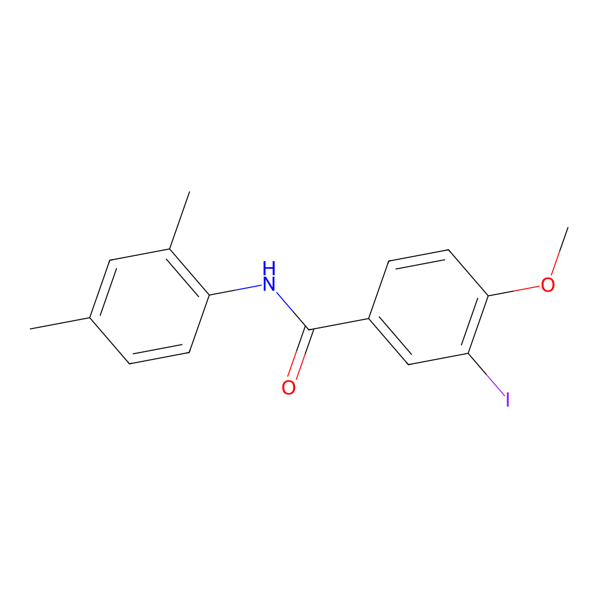 N-(2,4-dimethylphenyl)-3-iodo-4-methoxybenzamide molecular structure, CAS 315676-26-7