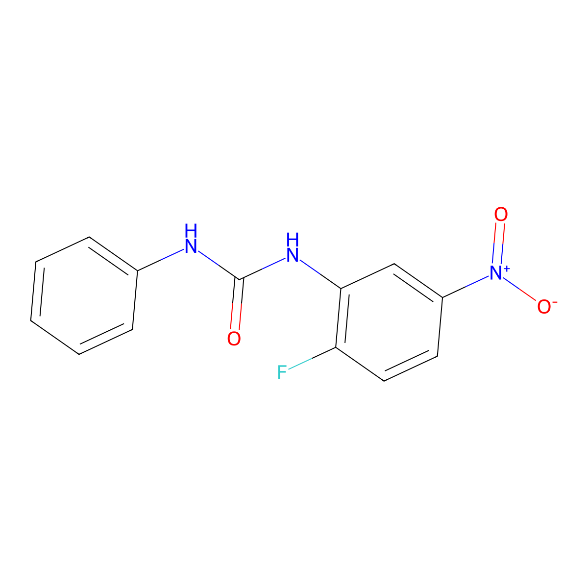 1-(2-Fluoro-5-nitrophenyl)-3-phenylurea molecular structure, CAS 315676-27-8