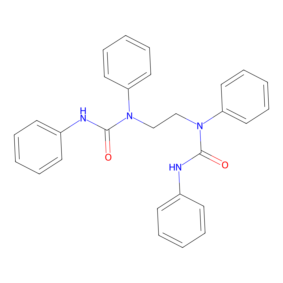 1,3-diphenyl-1-[2-[N-(phenylcarbamoyl)anilino]ethyl]urea molecular structure, CAS 315676-28-9