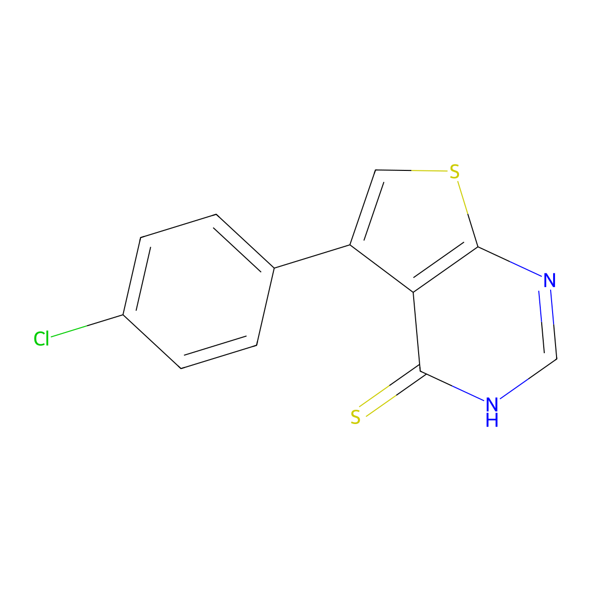 5-(4-Chlorophenyl)thieno[2,3-d]pyrimidine-4(3H)-thione molecular structure, CAS 315676-32-5