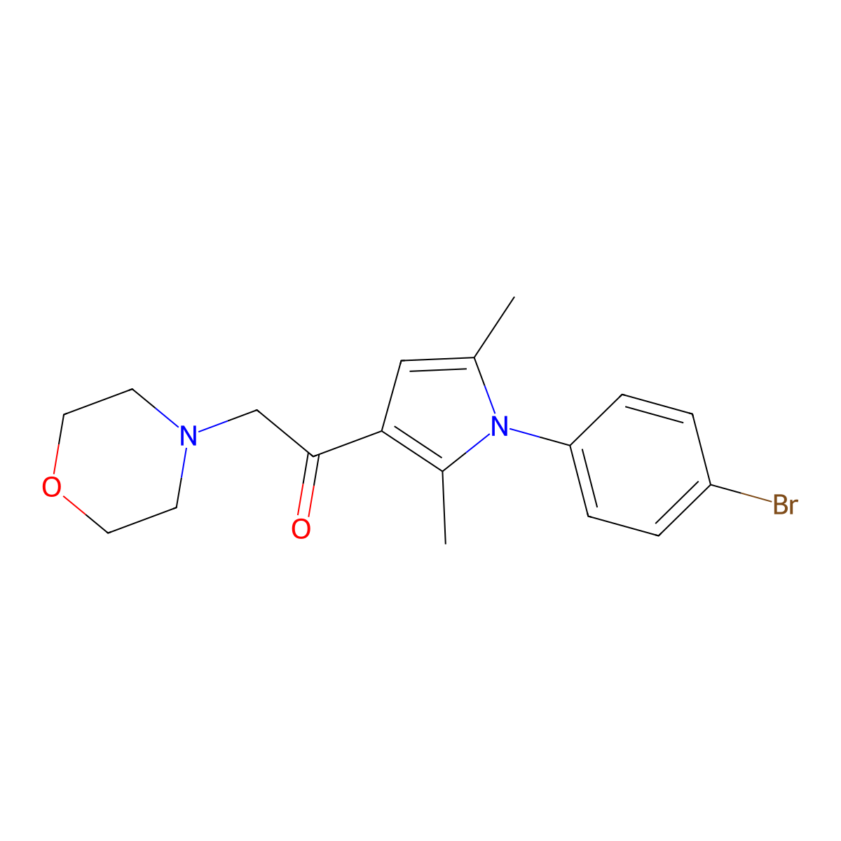 1-[1-(4-Bromophenyl)-2,5-dimethyl-1H-pyrrol-3-yl]-2-(4-morpholinyl)ethanone molecular structure, CAS 315676-34-7
