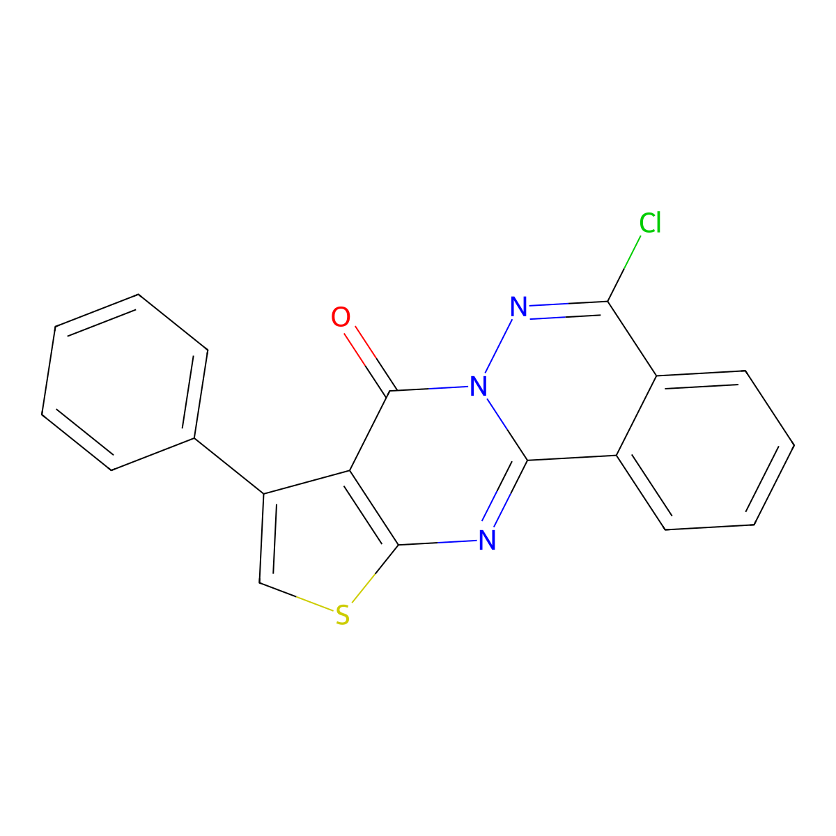 5-Chloro-9-phenyl-7-hydrophthalazino[2,1-a]thiopheno[2,3-d]pyrimidin-8-one molecular structure, CAS 315676-48-3