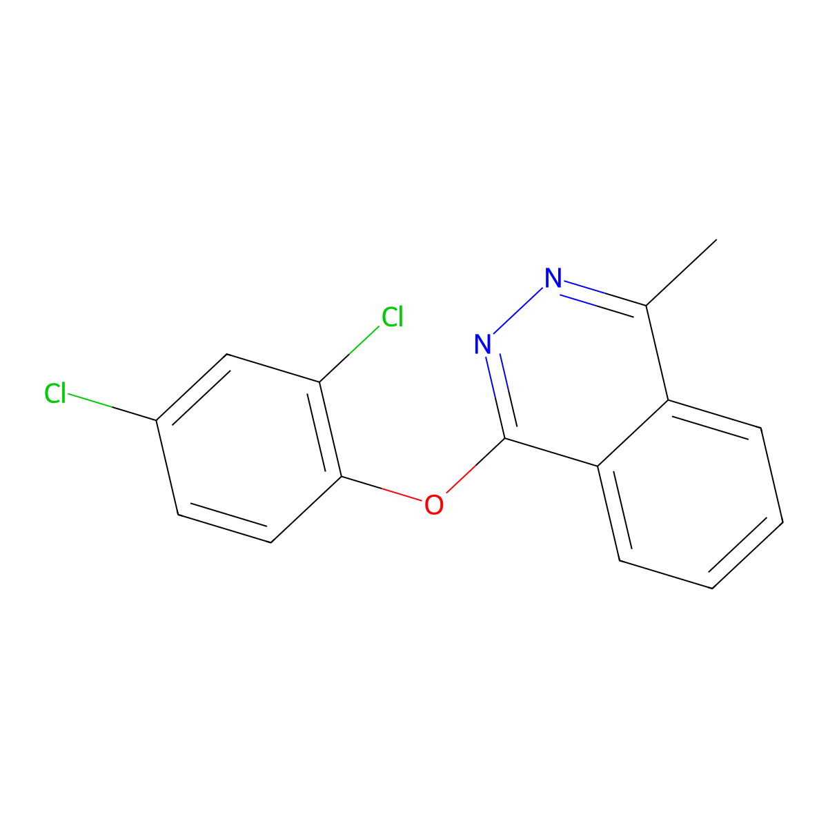 1-(2,4-Dichlorophenoxy)-4-methylphthalazine molecular structure, CAS 315676-70-1