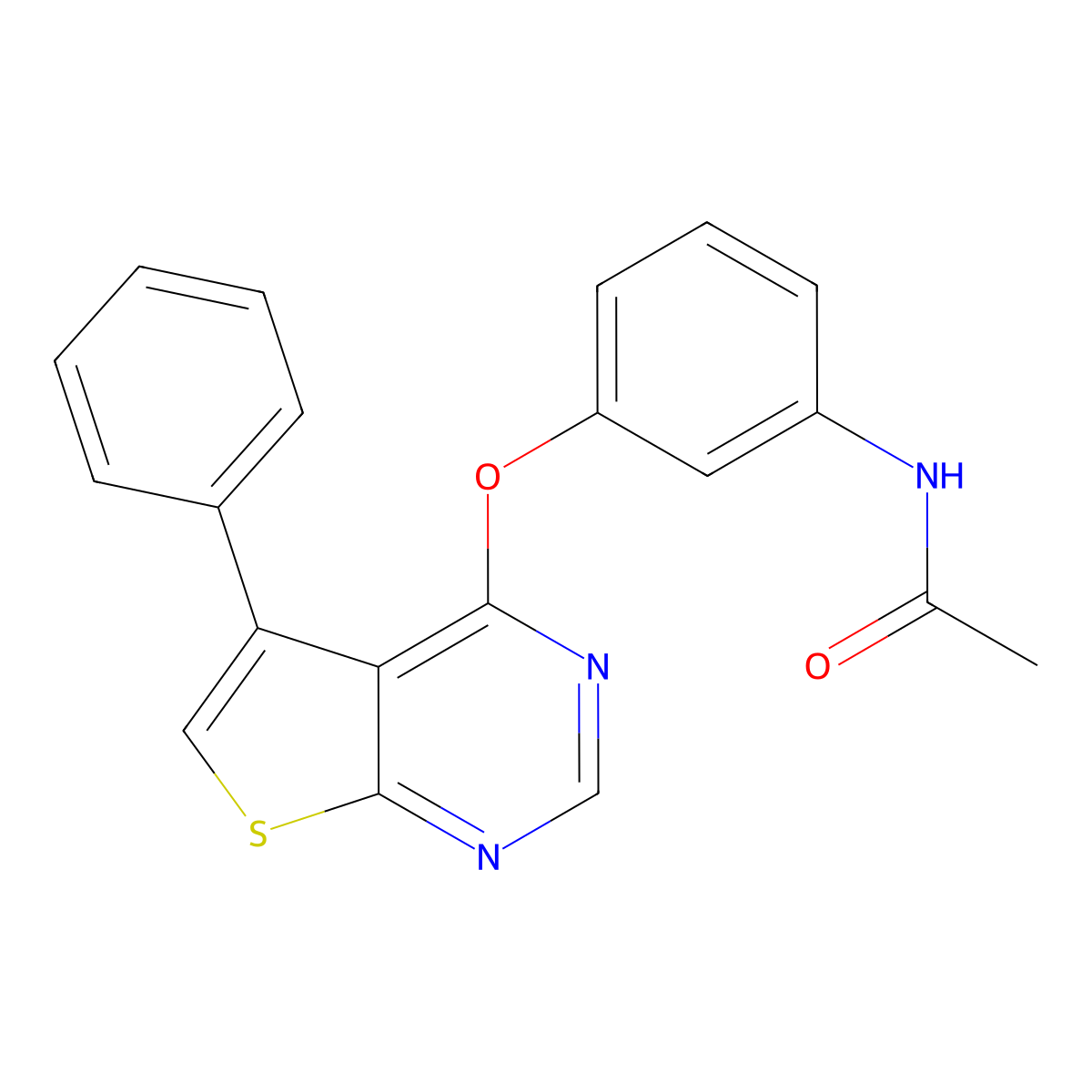 N-[3-({5-phenylthieno[2,3-d]pyrimidin-4-yl}oxy)phenyl]acetamide molecular structure, CAS 315676-71-2